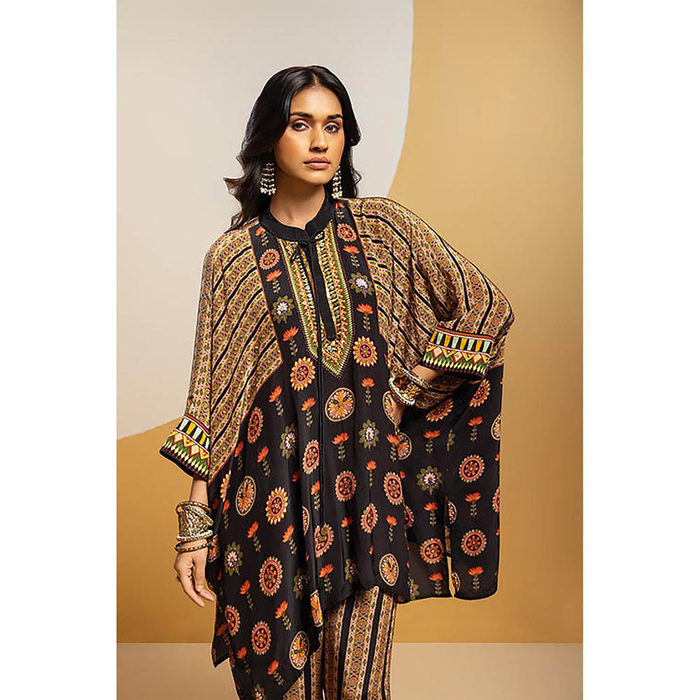 Soup by Sougat Paul Taarani Black Kaftan with Pant