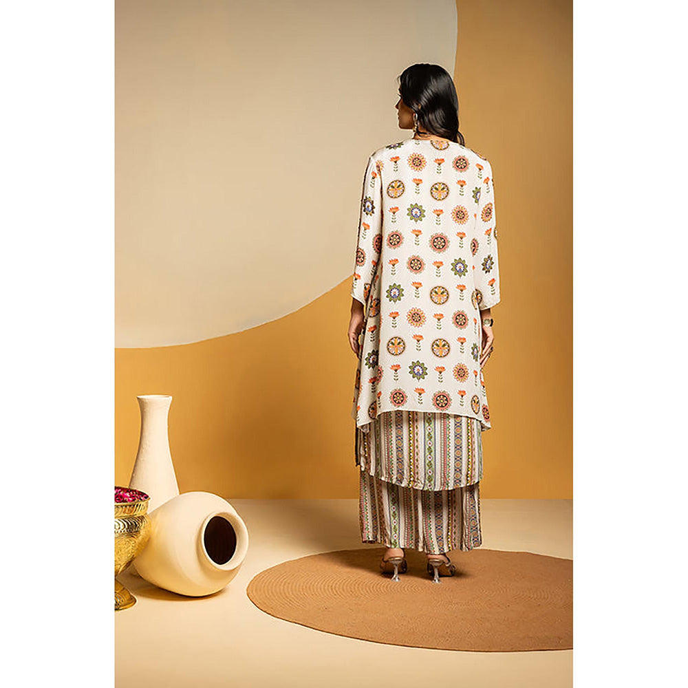 Soup by Sougat Paul Taarani Off White Kurta with Pant and Jacket