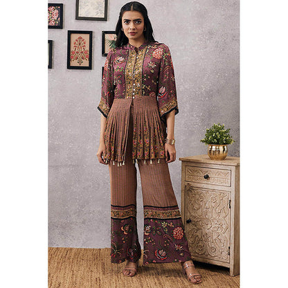 Soup by Sougat Paul Mehr Pink Top with Palazzo