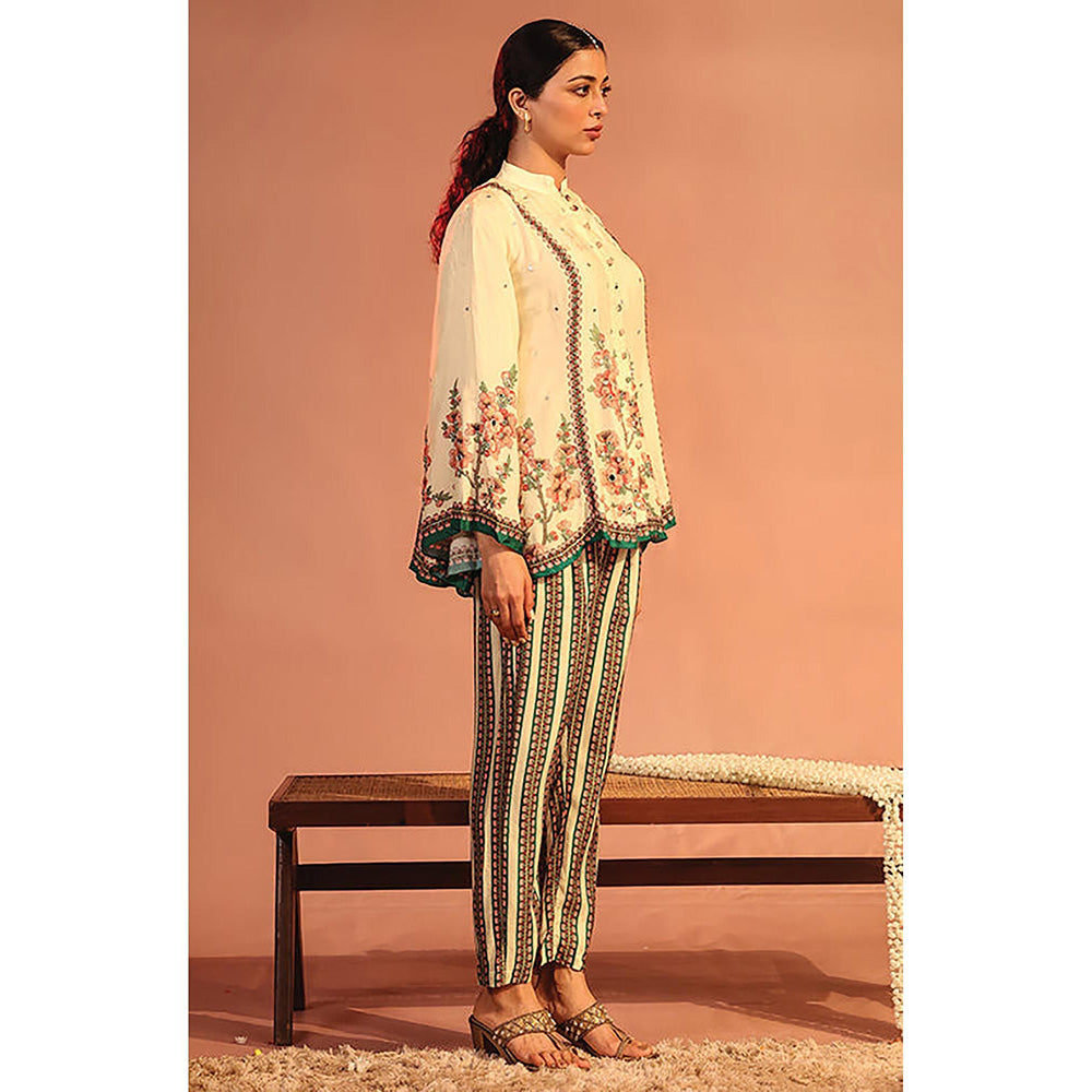 Soup by Sougat Paul Tamaya Beige Tunic with Pant