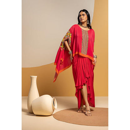 Soup by Sougat Paul Taarani Embellished Top with Skirt and Cape