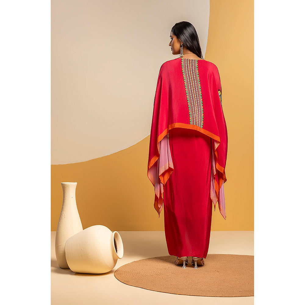 Soup by Sougat Paul Taarani Embellished Top with Skirt and Cape