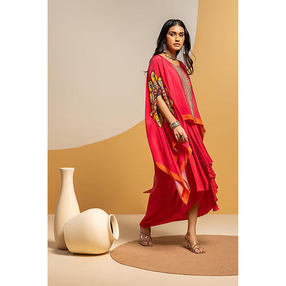 Soup by Sougat Paul Taarani Embellished Top with Skirt and Cape