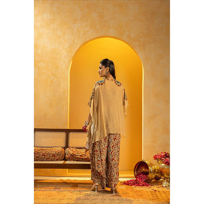 Soup by Sougat Paul Rangtara Embellished Layered Top with Pant and Cape