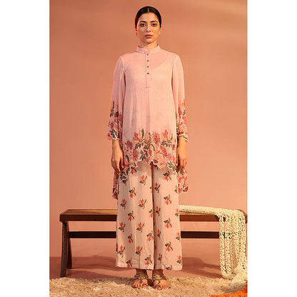 Soup by Sougat Paul Pink Georgette Tunic with Pant