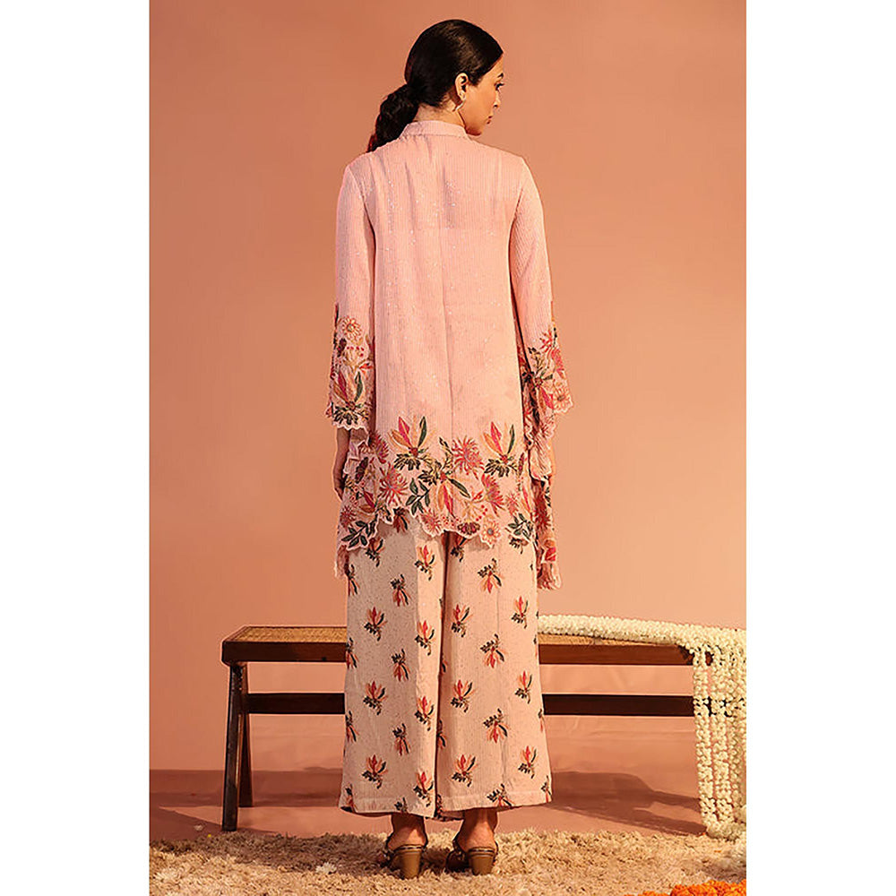Soup by Sougat Paul Pink Georgette Tunic with Pant