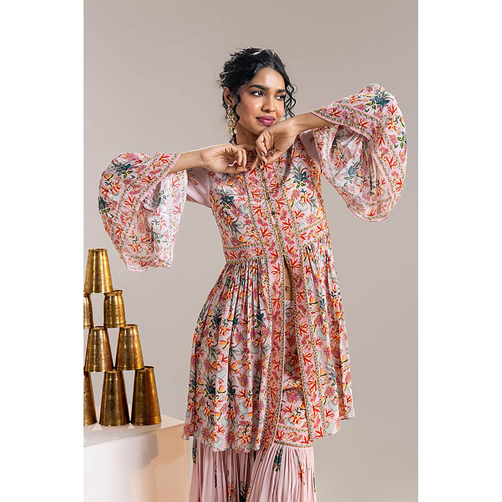 Soup by Sougat Paul Aarani Pink Kurti with Sharara