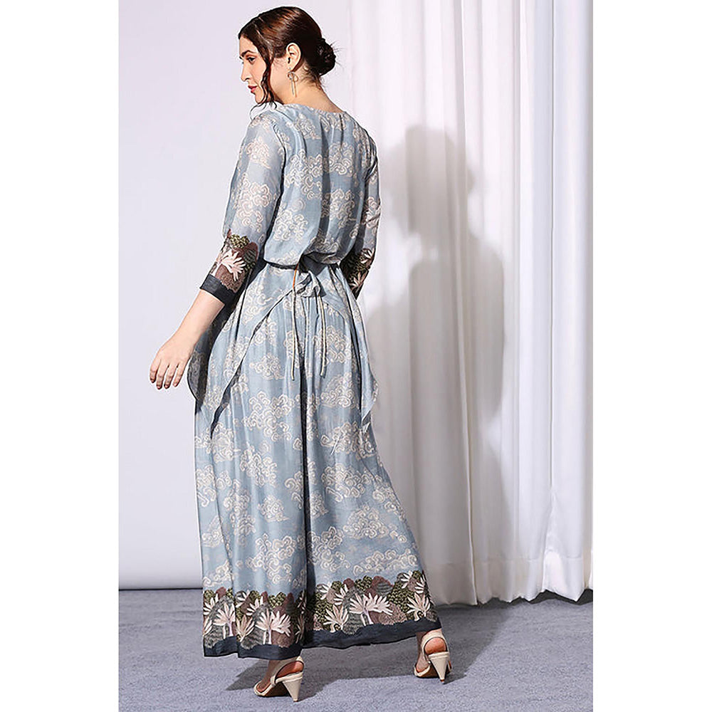 Soup by Sougat Paul Printed Asymmetrical Tunic with Palazzo Co-Ord Set