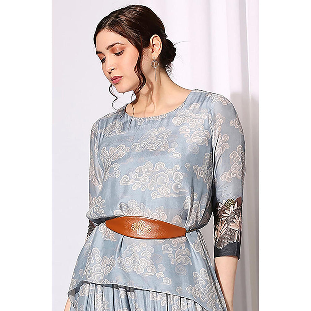 Soup by Sougat Paul Printed Asymmetrical Tunic with Palazzo Co-Ord Set