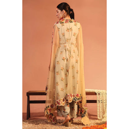 Soup by Sougat Paul Arani Floral Jumpsuit with Dupatta