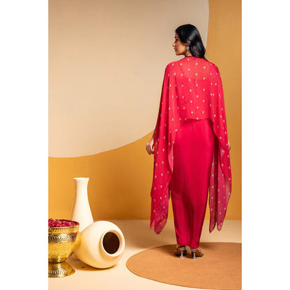 Soup by Sougat Paul Taarani Drape Dress with Cape
