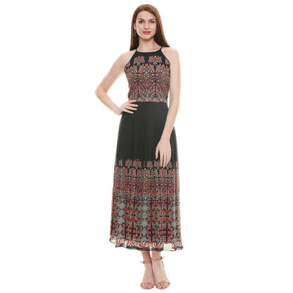 Soup by Sougat Paul Printed Flat Chiffon Dress with Dupatta