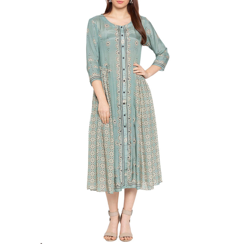 Soup by Sougat Paul Azure Printed Anarkali