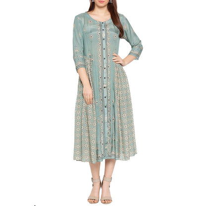 Soup by Sougat Paul Azure Printed Anarkali