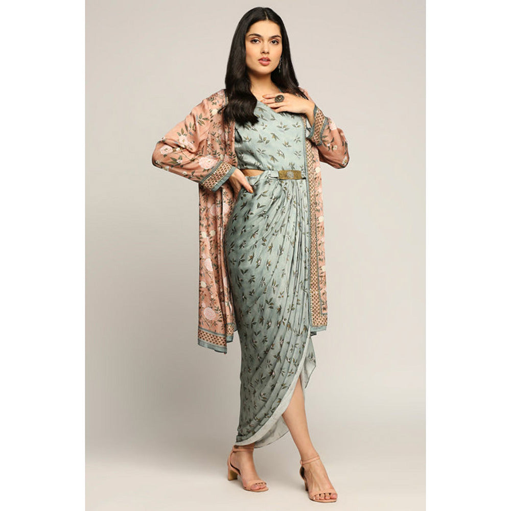 Soup by Sougat Paul Vintage Drape Dress with Jacket