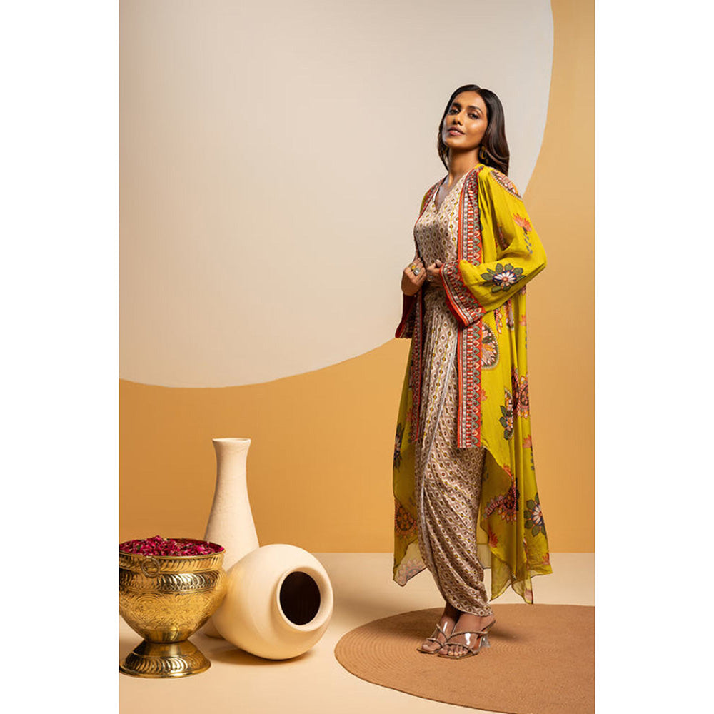 Soup by Sougat Paul Taarani Drape Dress with Cape