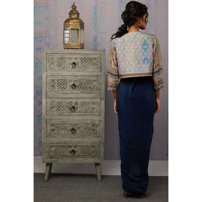 Soup by Sougat Paul Ikaya Drape Dress with Jacket