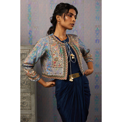 Soup by Sougat Paul Ikaya Drape Dress with Jacket