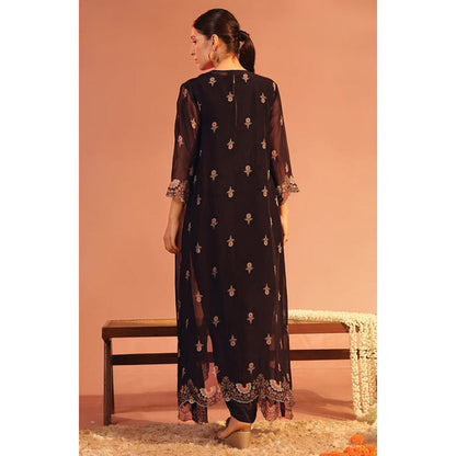 Soup by Sougat Paul Eraya Drape Dress with Cape and Belt