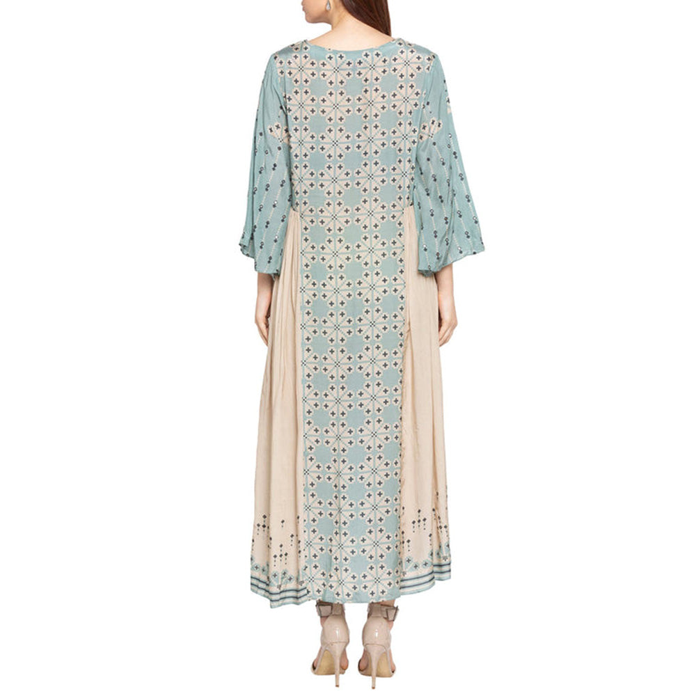 Soup by Sougat Paul Azure Printed Blue Dress