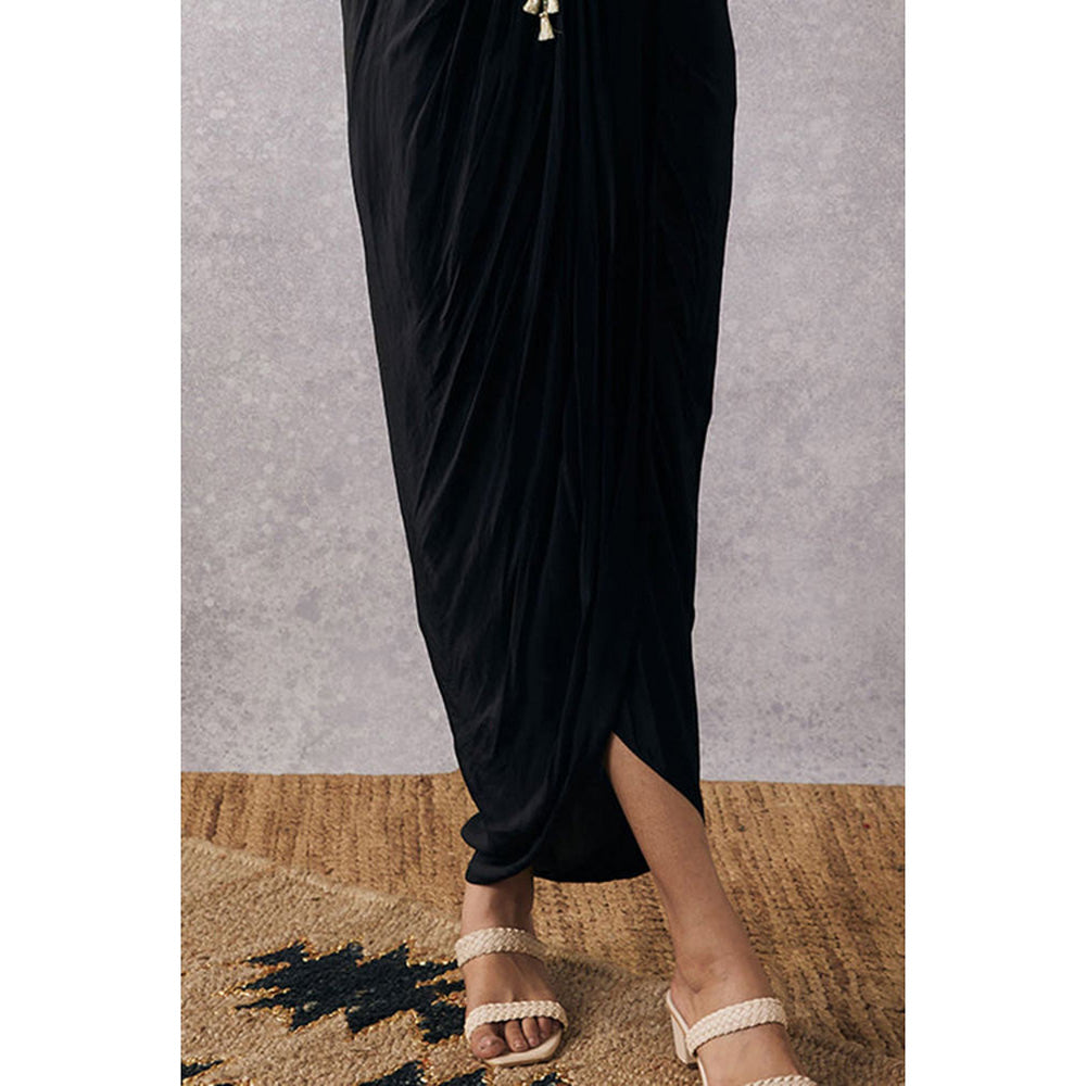 Soup by Sougat Paul Ikaya Drape Dress with Jacket