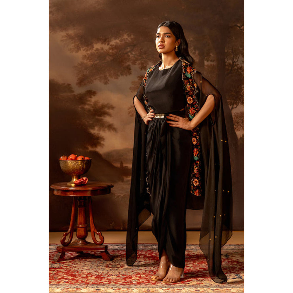 Soup by Sougat Paul Aarani Drape Dress with Cape