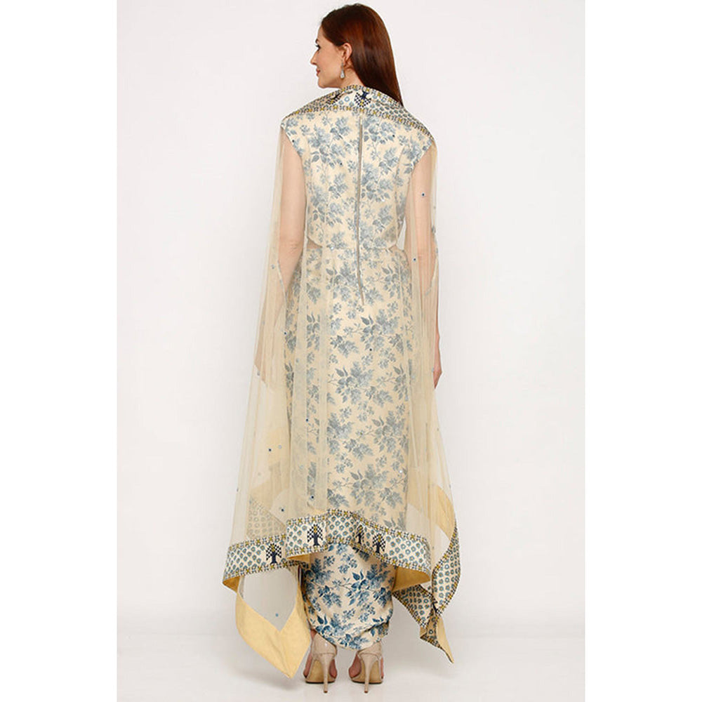 Soup by Sougat Paul Applique Printed Dress with Cape