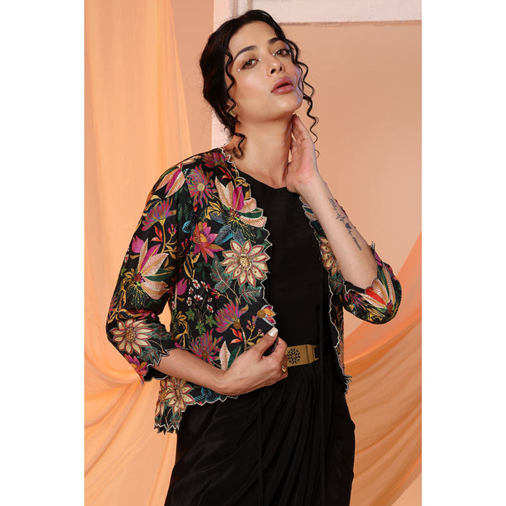 Soup by Sougat Paul Aarani Embellished Drape Dress Set