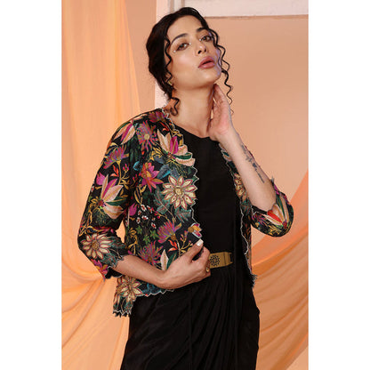 Soup by Sougat Paul Aarani Embellished Drape Dress Set