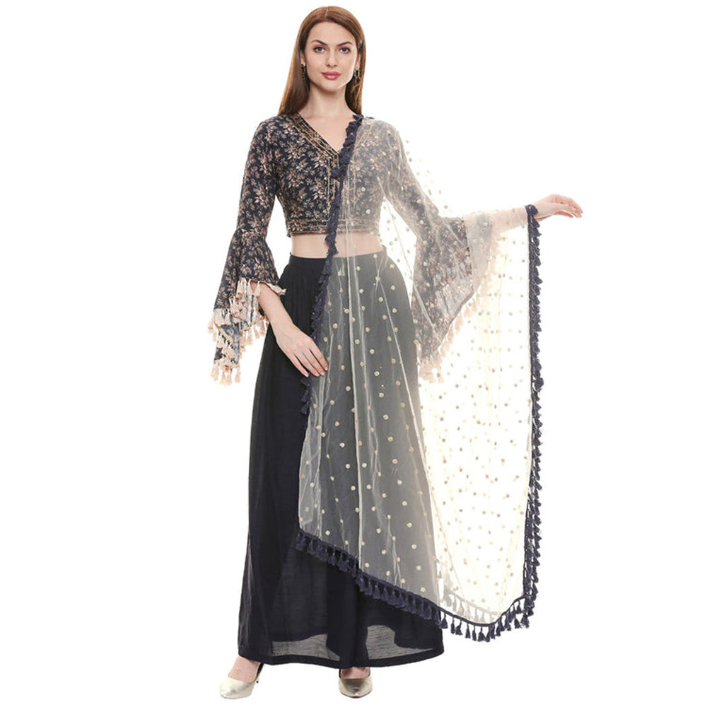 Soup by Sougat Paul Applique Floral Lehenga Choli with Dupatta