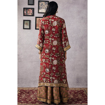 Soup by Sougat Paul Mehr Red Embroidered Lehenga Choli with Jacket
