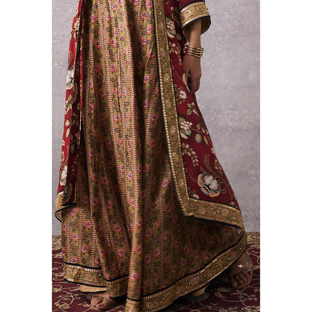 Soup by Sougat Paul Mehr Red Embroidered Lehenga Choli with Jacket