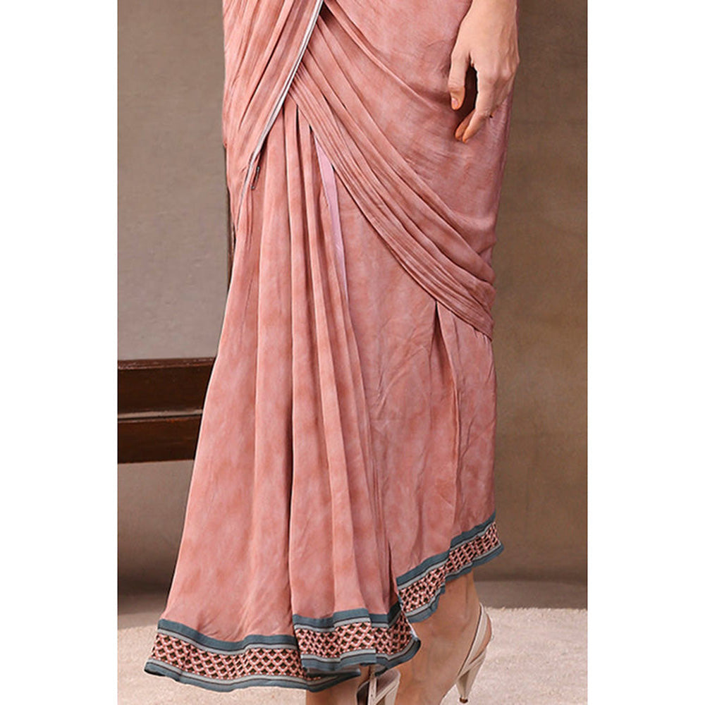 Soup by Sougat Paul Vintage Trails Printed Drape Skirt with Jacket