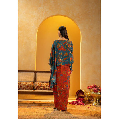 Soup by Sougat Paul Rangtara Embellished Top with Drape Skirt