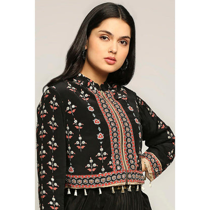 Soup by Sougat Paul Ethnic Folklore Printed Top with Drape Skirt