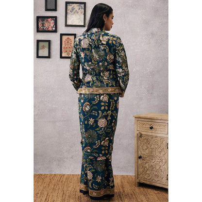 Soup by Sougat Paul Mehr Embroidered Jacket with Drape Skirt