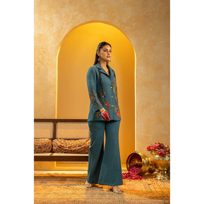 Soup by Sougat Paul Rangtara Appliqued Blazer with Pant Co-Ord