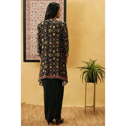 Soup by Sougat Paul Zahra Solid Drape Dress with Jacket