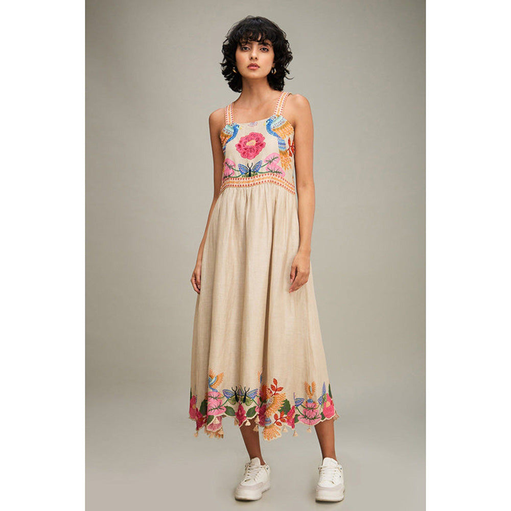 Soup by Sougat Paul Avian Canopy Embroidered Dress