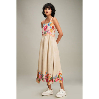 Soup by Sougat Paul Avian Canopy Embroidered Dress