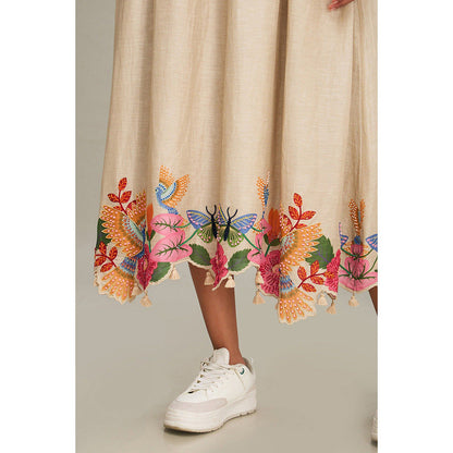 Soup by Sougat Paul Avian Canopy Embroidered Dress