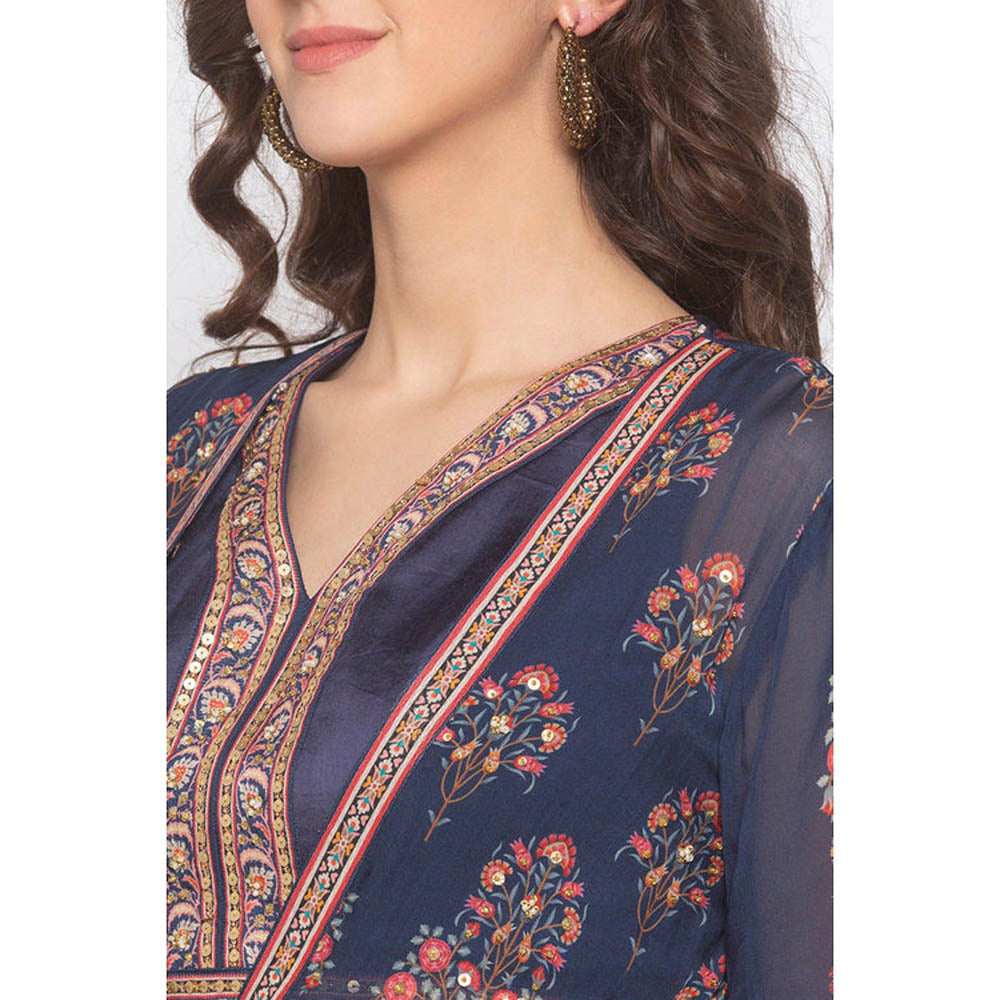 Soup by Sougat Paul Layered Printed Dress with Jacket