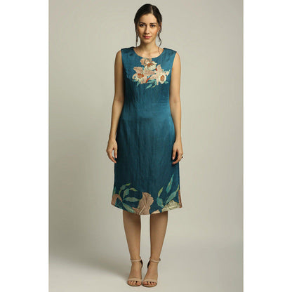 Soup by Sougat Paul Orchid Bloom Printed Dress with Peplum Jacket