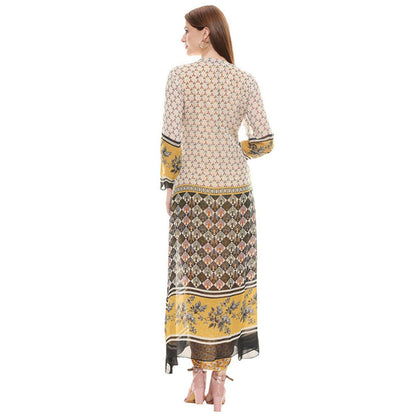 Soup by Sougat Paul Applique Printed Dress with Jacket