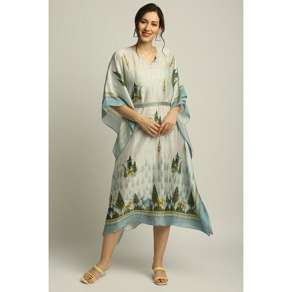 Soup by Sougat Paul Nature Collective Printed Kaftan with Belt