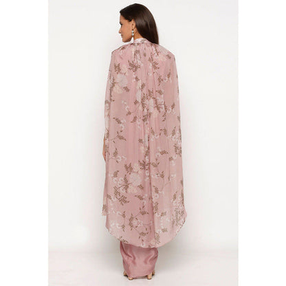 Soup by Sougat Paul Winddance Printed Drape Dress with Cape