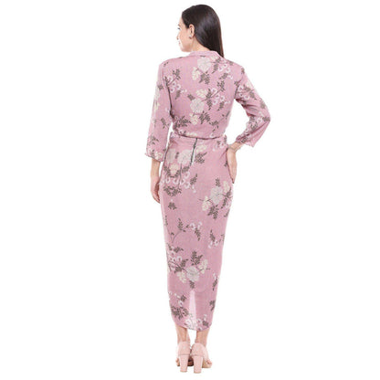 Soup by Sougat Paul Winddance Printed Drape Dress with Short Jacket