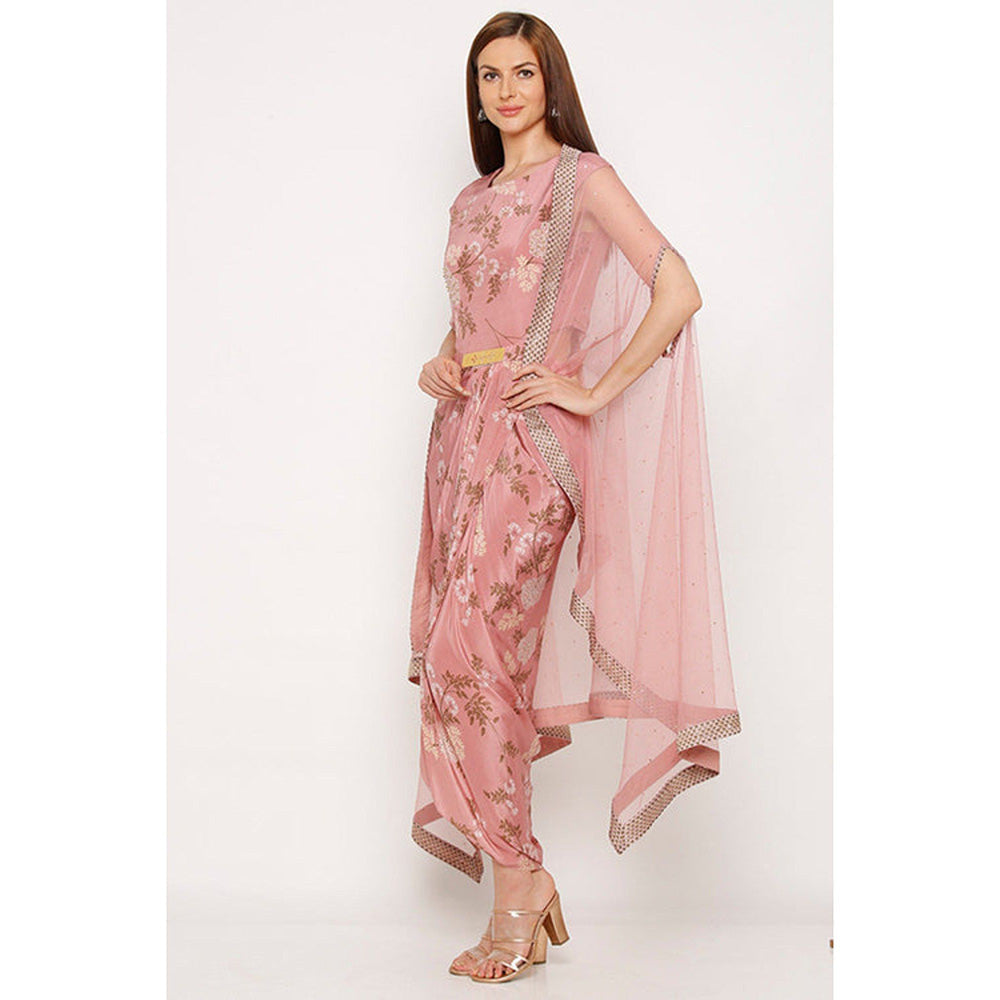 Soup by Sougat Paul Winddance Printed Dress with Cape