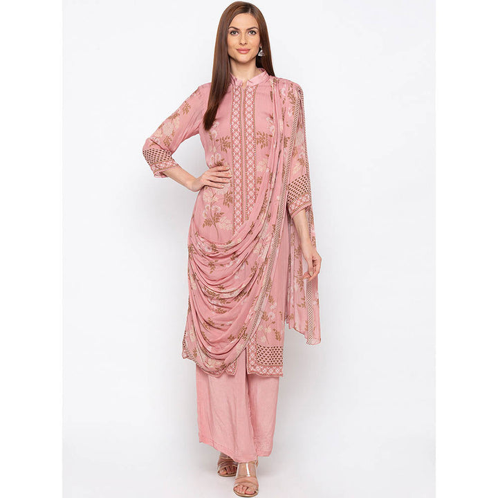 Soup by Sougat Paul Pink Printed Kurta With Palazzo (Set of 2)