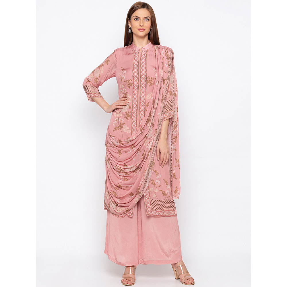 Soup by Sougat Paul Pink Printed Kurta With Palazzo (Set of 2)